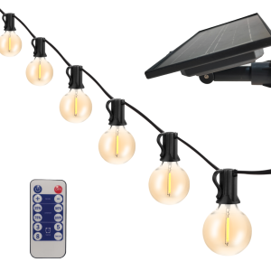 SOLAR 8X 0,5W G40 LED BULBS STRING LIGHT