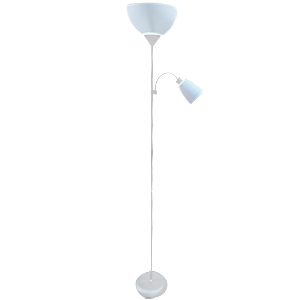 DUAL LIGHT HEAD FLOOR LAMP 177CM E27 SOCKET